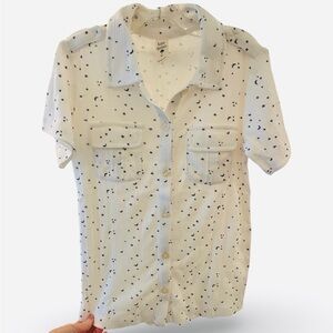 Child's Kate Quinn Organic Cotton Stretch Knit w/ Navy Star and Moon Pattern 8Y